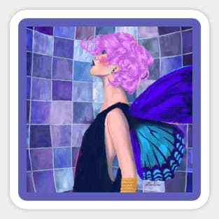 Butterfly woman Sticker